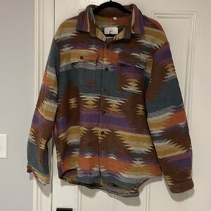 Men's cotton/polyester Aztec jacket